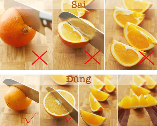 Mẹo bổ cam đúng cách